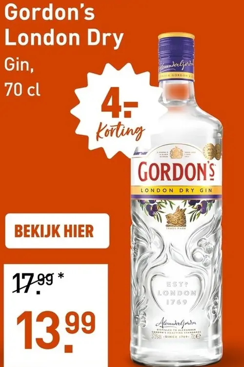 Aanbieding: Gordon's London Dry Gin