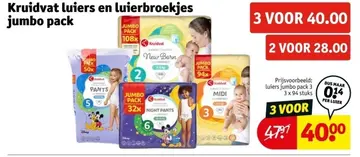 Aanbieding: Kruidvat luiers en luierbroekjes jumbo pack