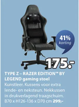 Aanbieding: TYPE Z – RAZER EDITION™ BY LEGEND gaming stoe