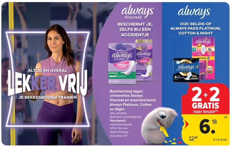 Promotie: Always Discreet en maandverband Always Platinum