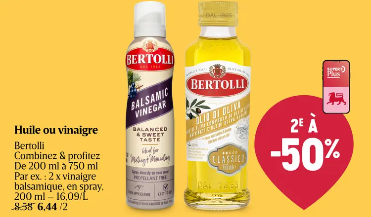 Offre: Huile ou vinaigre