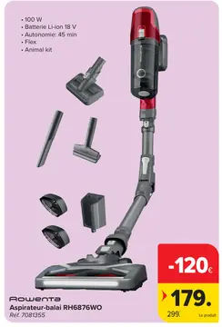 Offre: Aspirateur-balai RH6876WO