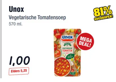Aanbieding: Vegetarische Tomatensoep