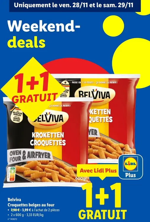 Offre: Croquettes belges au four