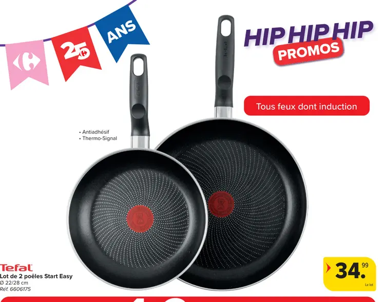 Offre: Lot de 2 poêles Start Easy