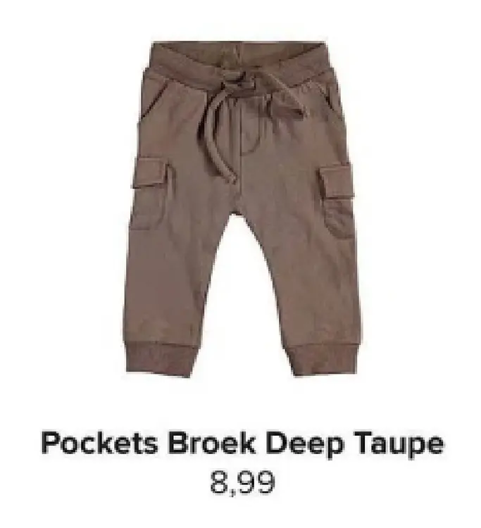 Aanbieding: Pockets Broek Deep Taupe