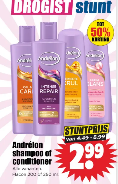 Aanbieding: shampoo of conditioner
