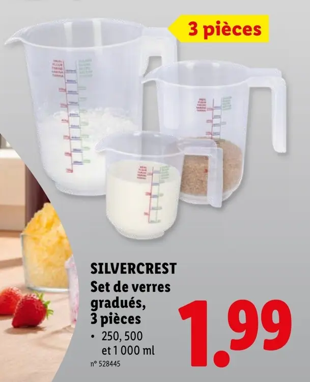 Offre: Set de verres gradués