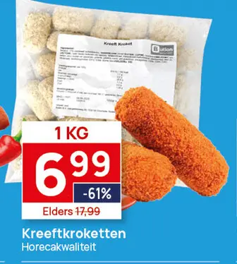 Aanbieding: Kreeft Kroket 1kg