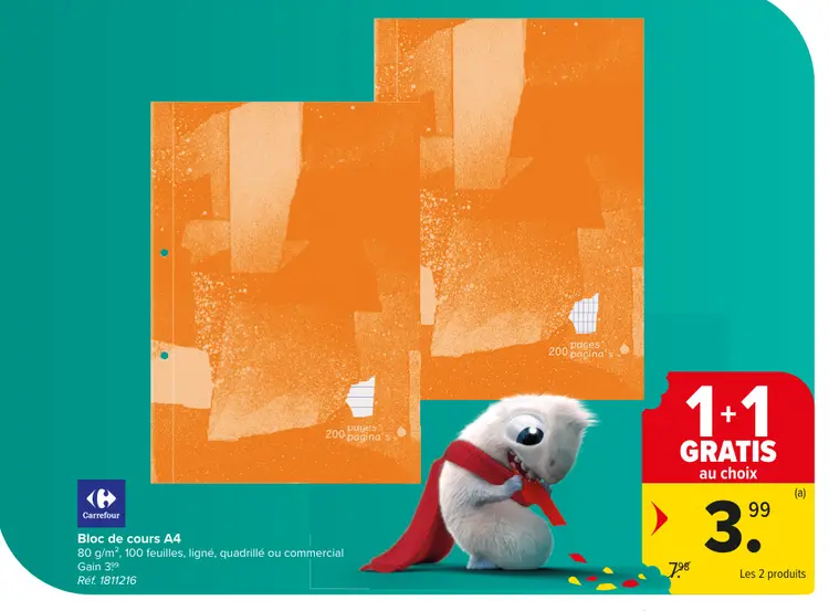 Offre: Bloc de cours A4