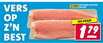Aanbieding: Zalmzijde met huid