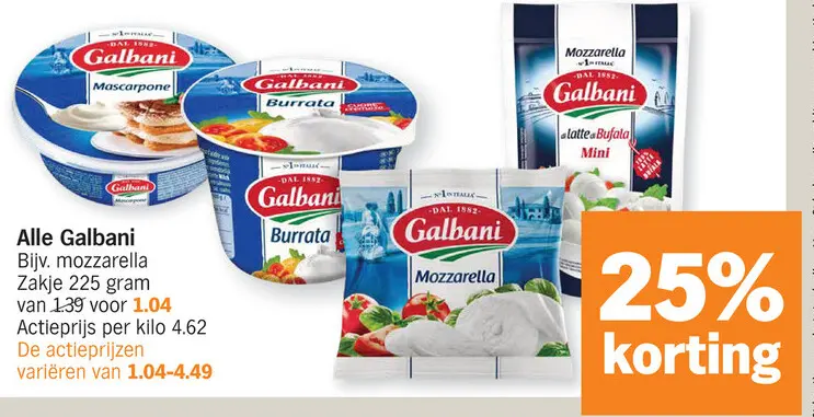 Promotie: Alle Galbani