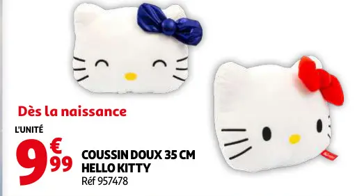 Offre: Coussin Doux 35 cm Hello Kitty