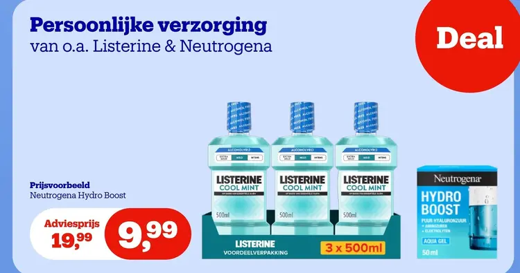Aanbieding: Listerine & Neutrogene persoonlijke verzorging