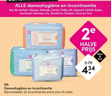 Aanbieding: Dameshygiëne en incontinentie
