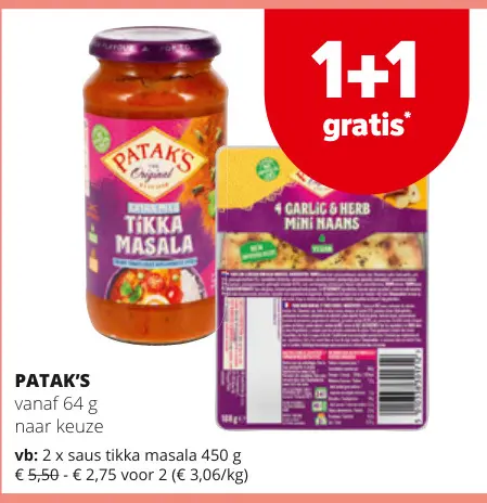 Promotie: saus tikka masala