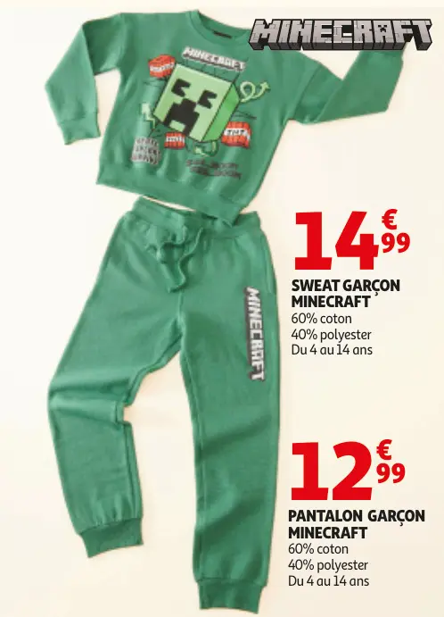 Offre: Sweat garçon MINECRAFT