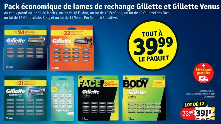 Offre: Pack économique de lames de rechange