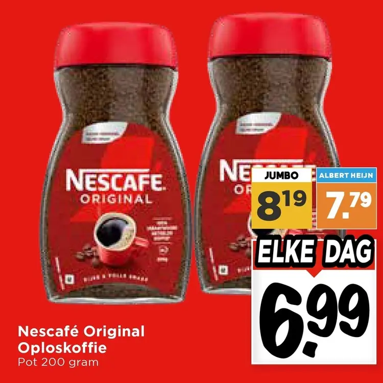Aanbieding: Nescafé Original Oploskoffie