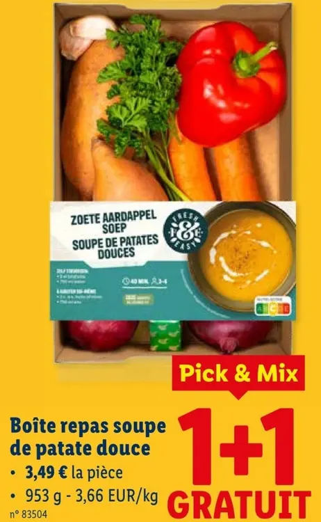 Offre: Fresh & Easy Boîte repas soupe de patate douce