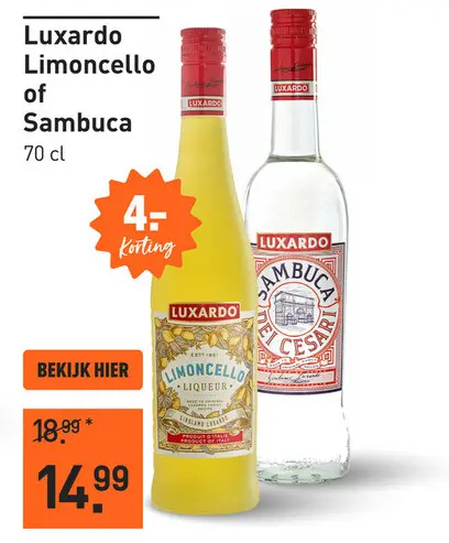 Aanbieding: Limoncello of Sambuca