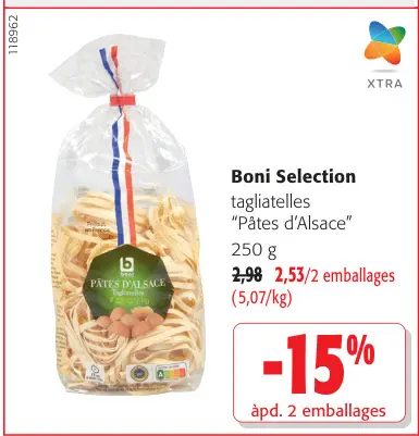 Offre: Tagliatelles "Pâtes d'Alsace"