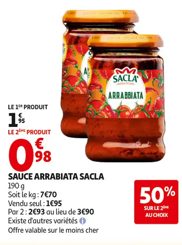 Promotie: Sauce arrabiata SACLA