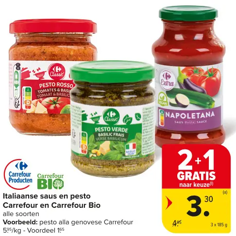 Promotie: Italiaanse saus en pesto
