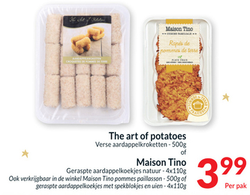 Aanbieding: The art of potatoes of Maison Tino