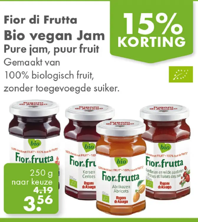 Aanbieding: Fior di Frutta Bio vegan Jam Pure jam