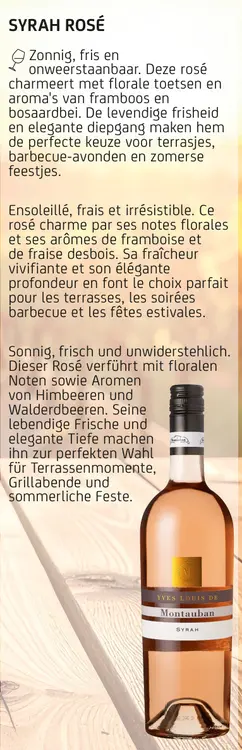 Offre: Yves-Louis de Montauban Syrah rosé
