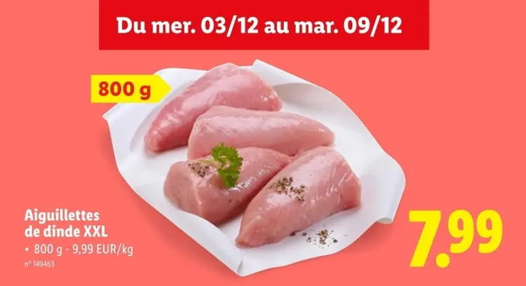 Offre: Aiguillettes de dinde XXL