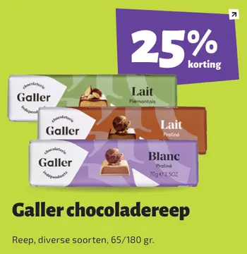 Aanbieding: Galler chocoladereep