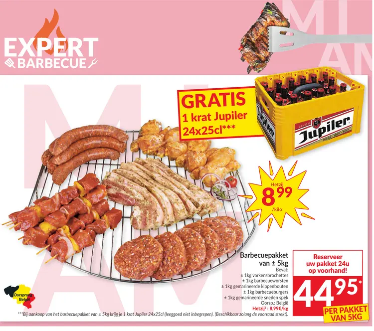 Promotie: Barbecuepakket met gratis krat Jupiler