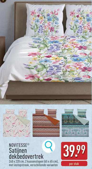 Promotie: Satijnen dekbedovertrek