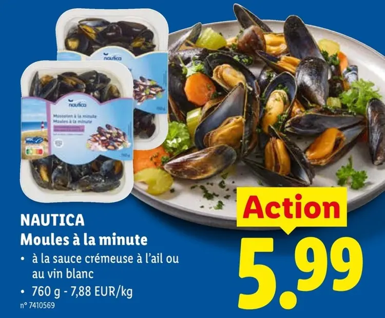 Offre: Moules à la minute