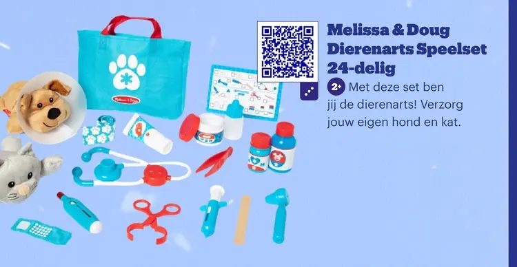 Promotie: Melissa & Doug Dierenarts Speelset 24-delig