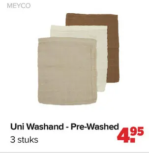 Aanbieding: Uni Washand - Pre-Washed