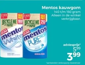 Aanbieding: Mentos kauwgom