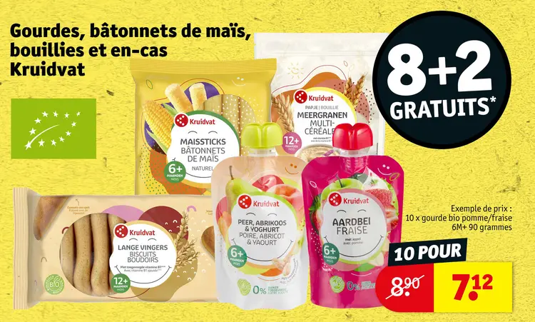 Offre: Gourdes, bâtonnets de maïs, bouillies et en-cas