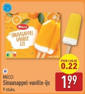 Aanbieding: Sinaasappel-vanille-ijs