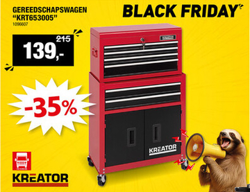 Aanbieding: Kreator KRT653005 gereedschapswagen