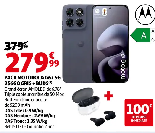 Promotie: Pack Motorola g67 5g