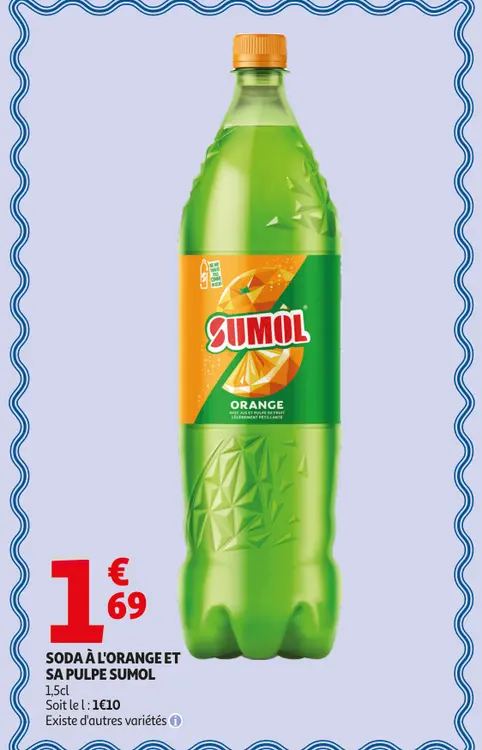 Offre: Soda à l'orange et sa pulpe SUMOL