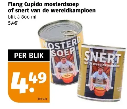 Aanbieding: Flang Cupido mosterdsoep of snert van de wereldkampioen