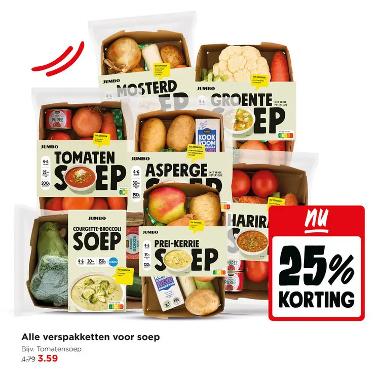 Aanbieding: Alle verspaketten voor soep