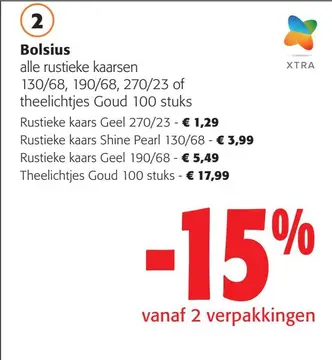 Aanbieding: Bolsius kaarsen
