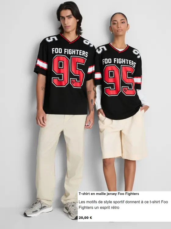 Offre: T-shirt en maille jersey Foo Fighters