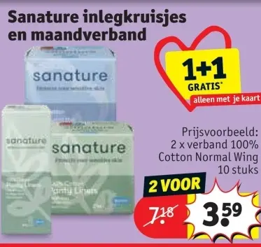 Promotie: inlegkruisjes en maandverband