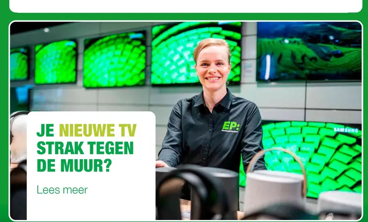 Aanbieding: Je nieuwe TV straks tegen de muur?